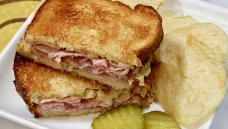 Air Fryer Grilled Ham and Cheese