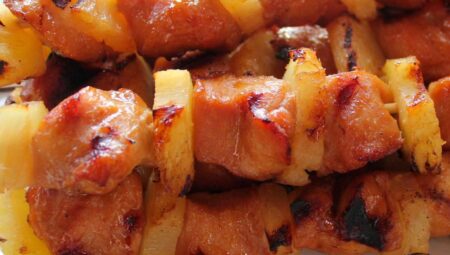 Hawaiian Chicken Pineapple Kabobs