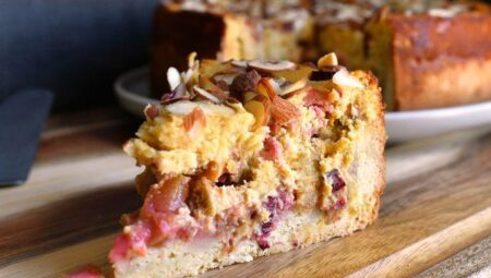 German Rhubarb Almond Cake