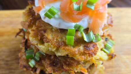 Potato Cakes with Smoked Salmon