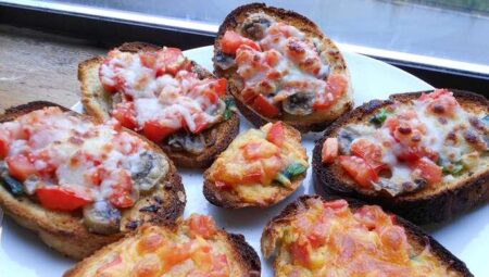 Mushroom and Tomato Bruschetta