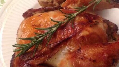 Grilled Game Hens with Blood Orange and Rosemary