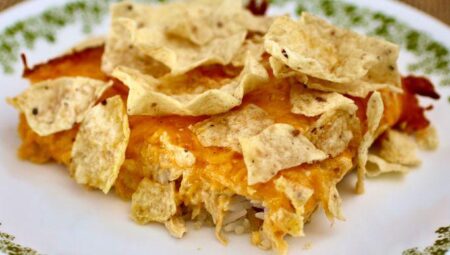 Cheesy Buffalo Chicken Casserole