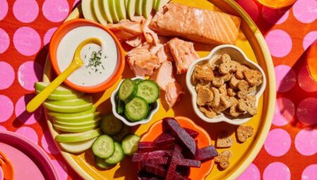 Smoked Mackerel, Beets, Apples, and Bread Crisps