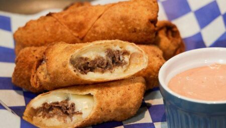 Justin Rowland’s Philly Cheesesteak Egg Rolls