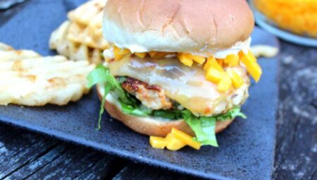 Spicy Chicken Burgers With Mango Salsa