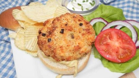 Fresh Salmon Burgers in the Air Fryer