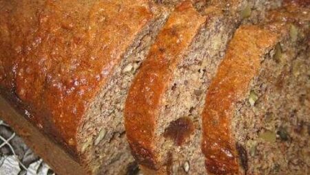 Banana Date Flaxseed Bread