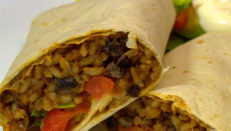 Black Bean and Rice Burritos