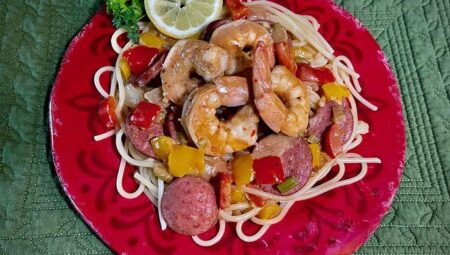 Creamy Cajun Shrimp and Sausage Pasta